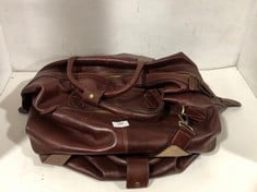 2 X JOHN LEWIS BROWN LEATHER HOLDALLS