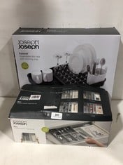 JOSEPH JOSEPH EXTEND EXPANDABLE DISH RACK WITH DRAINING PLUG TO INCLUDE JOSEPH JOSEPH BLOX 10PCS DRAWER ORGANISER SET