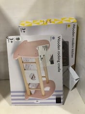 JOHN LEWIS WOODEN ROCKING CRADLE PLAYSET TO INCLUDE JOHN LEWIS WOODEN MODERN KITCHEN PLAYSET