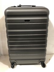 2 X JOHN LEWIS TRAVEL CASES MEDIUM/LARGE 1 X BLACK FABRIC 2-WHEELER, 1 X GREY HARDSHELL SPINNER