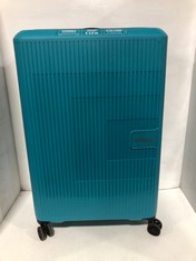 AMERICAN TOURISTER AEROSTEP TRAVEL CASE TURQUOISE HARDSHELL SPINNER 77/28 RRP- £129