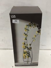 LSA FLOWER CLEAR GLASS LARGE VASE