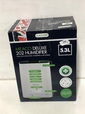 MEACO DELUXE 202 HUMIDIFIER 5.3L HIGH END ULTRASONIC HUMIDIFIER & AIR PURIFIER RRP- £121.94