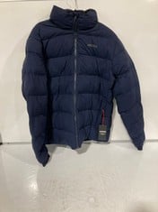 MUST0 ACTIVE PUFFER JACKET IN NAVY BLUE SIZE L: RRP £235