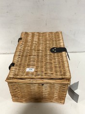 JOHN LEWIS EMPTY RECTANGULAR PICNIC HAMPER WICKER