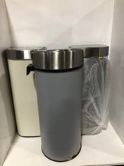 3 X ASSORTED JOHN LEWIS BINS TO INCLUDE TOUCH TOP CREAM BIN