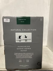 JOHN LEWIS NATURAL COLLECTION HUNGARIAN GOOSE DOWN DUVET DOUBLE 10.5TOG RRP- £250