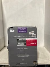 JOHN LEWIS NATURAL COLLECTION BRITISH WOOL DUVET SUPER KINGSIZE MID WARMTH 6-9TOG RRP- £135