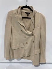 RALPH LAUREN BLAZER JACKET IN CREAM SIZE M