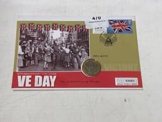 A V.E. DAY TWO POUND COMMEMORATIVE COIN COVER