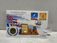 A U.N. COMMEMORATIVE TWO POUND COIN COVER