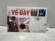 A V.E. DAY TWO POUND COMMEMORATIVE COIN COVER