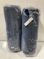 2X JOHN LEWIS VELVER BOLSTER, 20CM X 55CM IN NAVY BLUE