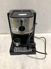 JOHN LEWIS COFFEE MACHINE IN BLACK AND SILVER