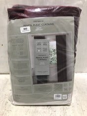 JOHN LEWIS PENCIL PLEAT CURTAINS IN VELVET DAMSON