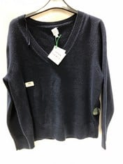 JOHN LEWIS CASHMERE EASY V SWEATER IN NAVY BLUE SIZE 12: RRP £89