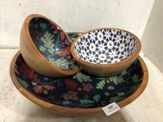 3 X DECORATIVE FRUIT BOWLS