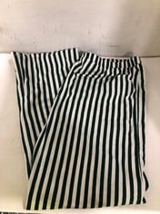 3 X ASSORTED ADULT CLOTHING ITEMS TO INCLUDE GREEN AND WHITE STRIPED TROUSERS SIZE 16