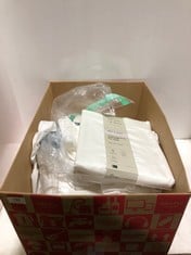 BOX OF ASSORTED BEDDING TO INCLUDE JOHN LEWIS SOFT & SILKY LUXURY EGYPTIAN COTTON FLAT SHEET 275 X 275CM