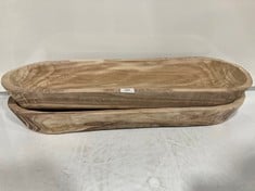 DECORATIVE NATURAL WOOD TRAYS