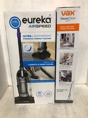 2 X ASSORTED ITEMS TO INCLUDE UEREKA AIR SPEED ULTRA LIGHT WEIGHT COMPACE VACUUM CLEANER