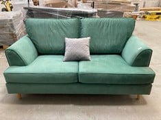 2 SEATER SOFA IN GREEN VELVET