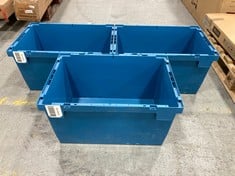 PALLET OF 80 BLUE TOTE BOXES