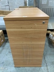 WOODEN 2 TIER FILING CABINET IN BROWN