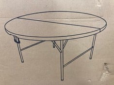 BOLERO ROUND CENTRE FOLDING TABLE