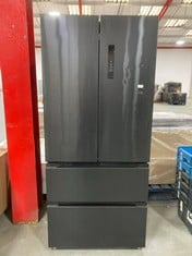 IKEA DOUBLE AMERICAN FRIDGE FREEZER IN BLACK - MODEL NO. HQ-610WEN(GB)