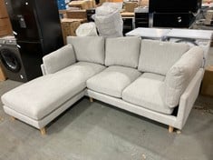 LEFT HAND CHAISE GREY 3 SEATER CORNER SOFA