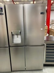 HISENSE FREESTANDING DOUBLE DOOR FRIDGE IN STAINLESS STEEL MODEL: RS818N4TIE RRP: £1099