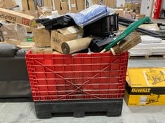 PALLET OF ASSORTED ITEMS TO INCLUDE SEALY INDUSTRIAL FAN HEATER