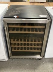 FULL SIZE WINE COOLER IN BLACK WITH STAINLESS STEEL FINISH