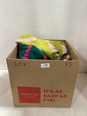 20 X ASSORTED XS ADULT CLOTHING ITEMS TO INCLUDE UPTOWN TRIPE HALF & HALF PULLOVER JUMPER DARK GREEN / PINK - LIME GREEN / PURPLE - SIZE XS (RRP £140)