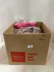 20 X ASSORTED XS ADULT CLOTHING ITEMS TO INCLUDE PORTIA VELVET MINI DRESS PINK - SIZE XS (RRP £118)