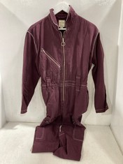 2 X AMELIA LONG SLEEVE JUMPSUIT PLUM PURPLE - SIZE 12 - TOTAL RRP £320