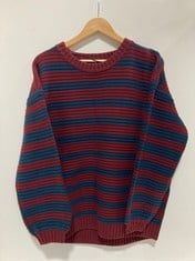 3 X LINKS STRIPED PULLOVER KNIT JUMPER RED / NAVY - SIZE XS - TOTAL RRP £420