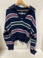 4 X KENNEDY PULLOVER KNIT JUMPER NAVY / WHITE - SIZE S - TOTAL RRP £472