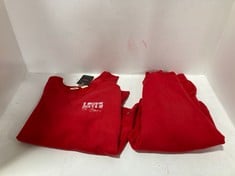 2 X LEVI PULLOVER JUMPER RED - SIZE M - TOTAL RRP £120