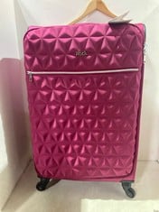 ROCK SLOANE SOFT SHELL CASE IN PINK 4 WHEELS