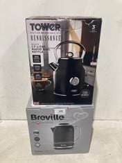 BREVILLE CURVE COLLECTION BLACK KETTLE TO INCLUDE TOWER RENAISSANCE 1.7 L RAPUD BOIL KETTLE BLACK