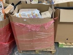 PALLET OF ASSORTED ITEMS TO INCLUDE QTY OF ANDREX TEXSTRIPE 12 ROLLS OF 2 PLY TOILET PAPER (ZONE 2) (KERBSIDE PALLET DELIVERY)