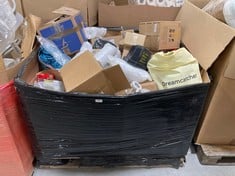 PALLET OF ASSORTED ITEMS TO INCLUDE DREAMCATCHER SELF INFLATABLE AIR MATTRESS TO INCLUDE QTY OF KILNER 1L WIDE MOUTH PRESERVE JAR (ZONE 2) (KERBSIDE PALLET DELIVERY)