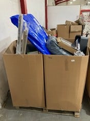 PALLET OF ASSORTED ITEMS TO INCLUDE 70 X 140M FOAM COT MATTRESS TO INCLUDE BELKIN 8 PLUG / 2 USB EXTENSION CORD (ZONE 2) (KERBSIDE PALLET DELIVERY)