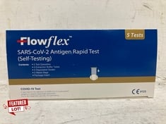 PALLET OF FLOWFLEX SARS-COV-2 ANTIGEN RAPID TEST - 5 TESTS - BBE: 16/7/2024 (ZONE 2) (KERBSIDE PALLET DELIVERY)