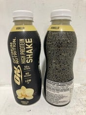 PALLET OF ASSORTED DRINKS TO INCLUDE OPTIMUM NUTRITION HIGH PROTEIN VANILLA SHAKE 12 X 500ML - BBE: 12/12/2024 (ZONE 2) (COLLECTION ONLY)