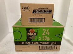 PALLET OF ASSORTED FOOD TO INCLUDE WALKERS MAX ZINGY SALT AND MALT VINEGAR FLAVOUR RIDGE CRISP 24 X 50G - BBE: 09/2024 (ZONE 2) (KERBSIDE PALLET DELIVERY)