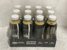 PALLET OF ASSORTED DRINKS TO INCLUDE OPTIMUM NUTRITION HIGH PROTEIN VANILLA SHAKE 12 X 500ML - BBE: 12/12/2024 (ZONE 2) (COLLECTION ONLY)