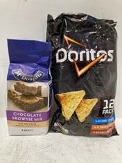 PALLET OF ASSORTED FOOD TO INCLUDE DORITOS COOL ORIGINAL / CHILLI HEATWAVE / TANGY CHEESE 12 X 30G - BBE: 11/2024 (ZONE 2) (KERBSIDE PALLET DELIVERY)